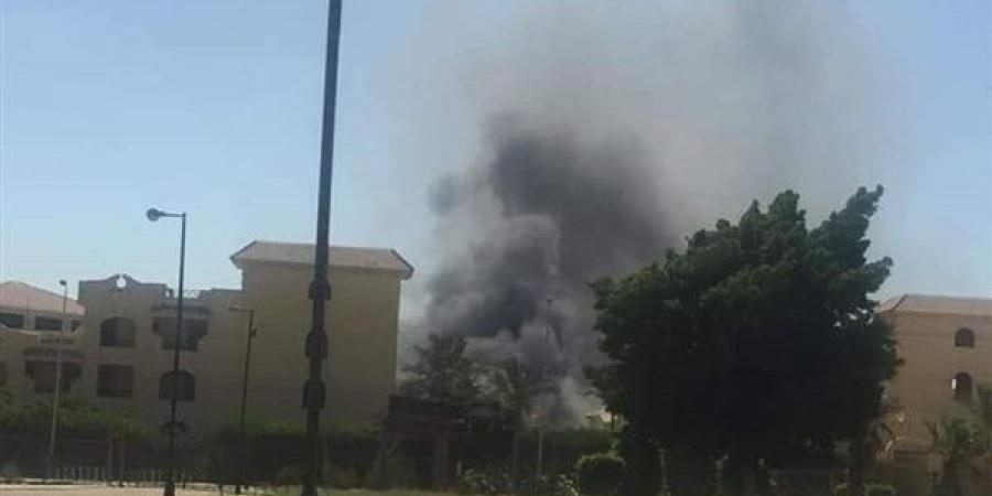صورة لحريق مدينة الانتاج الاعلامي 