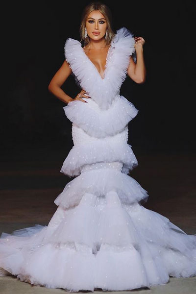 تصميم فستان الزفاف الرائج الذي اعتمدته مايا دياب