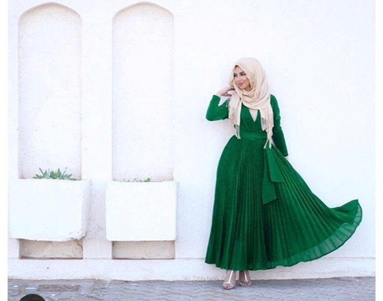 نصائح لتنسيق اللون الاخضر مع الحجاب احتفالا باليوم الوطني السعودي